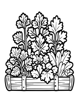 Dill and Parsley - Free printable coloring page