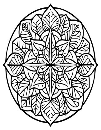 Herb Mandala - Free printable coloring page