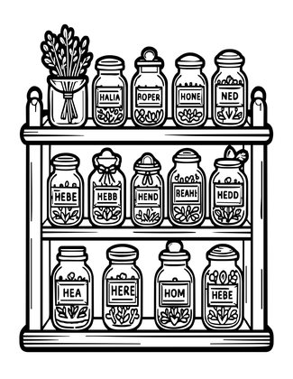 Herb Apothecary - Free printable coloring page