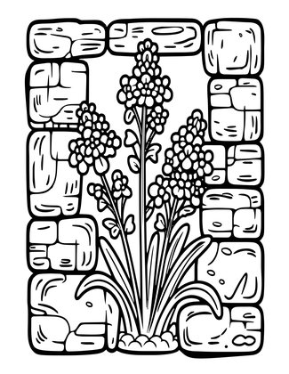 Thyme on Stone - Free printable coloring page