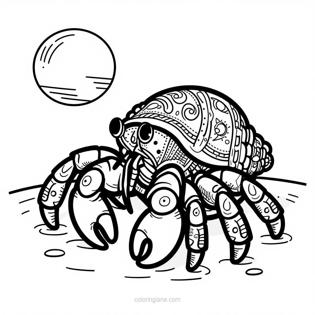 Coconut Crab - free printable coloring page