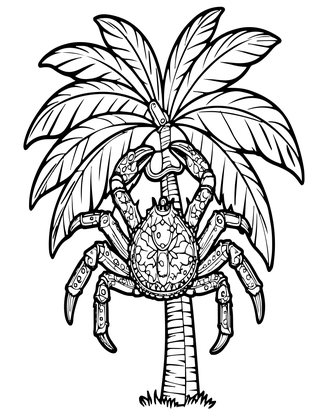 Coconut Crab - Free printable coloring page