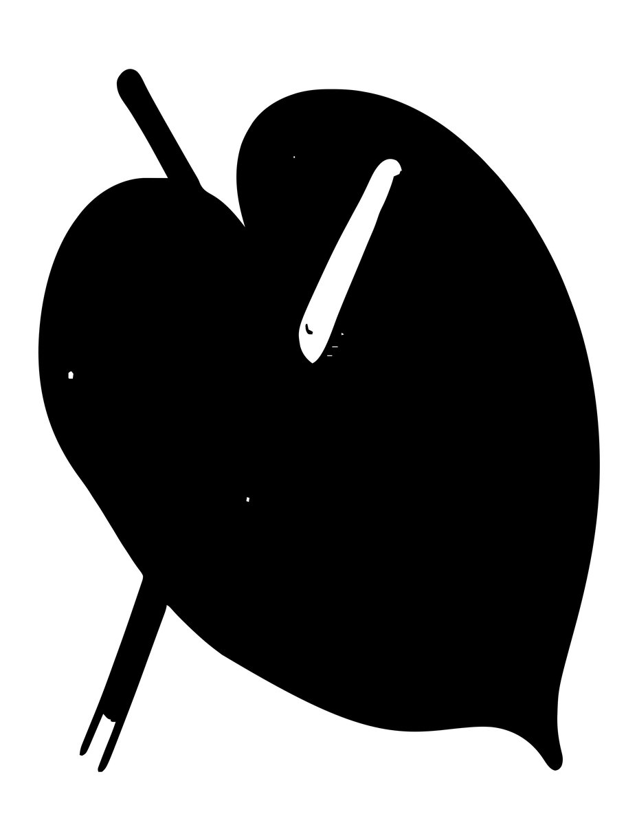 Anthurium - free printable coloring page