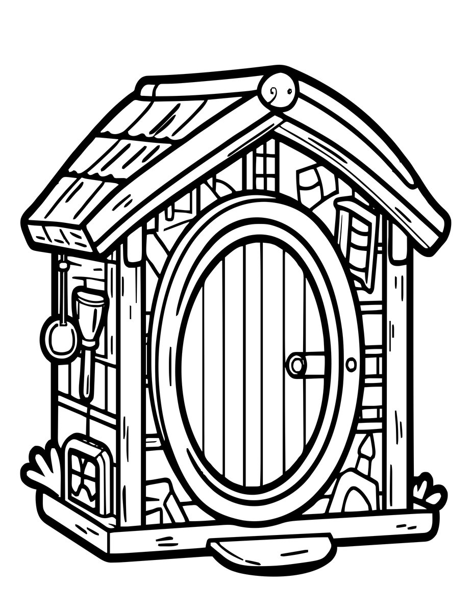Tool Shed - free printable coloring page