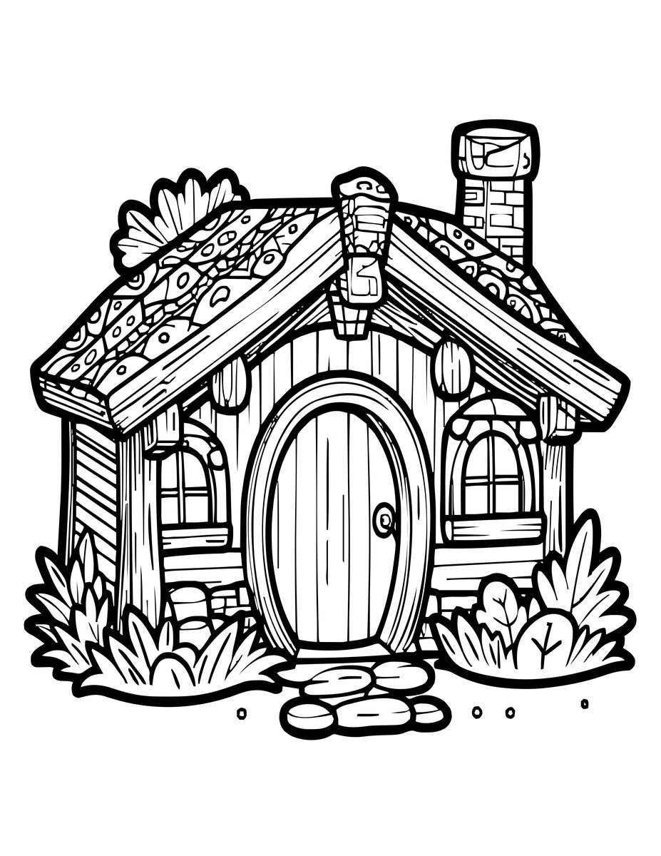 Evening Light - free printable coloring page