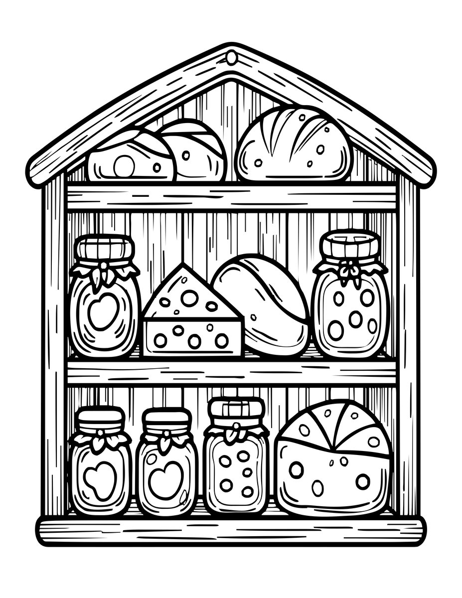Pantry - free printable coloring page