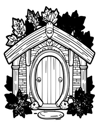 Autumn Exterior - Free printable coloring page