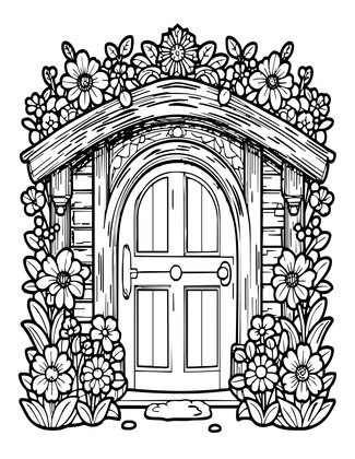 Spring Blooms - Free printable coloring page