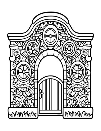 Bag End Exterior - Free printable coloring page
