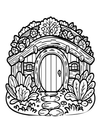 Vegetable Garden - Free printable coloring page