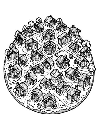 Aerial View - Free printable coloring page