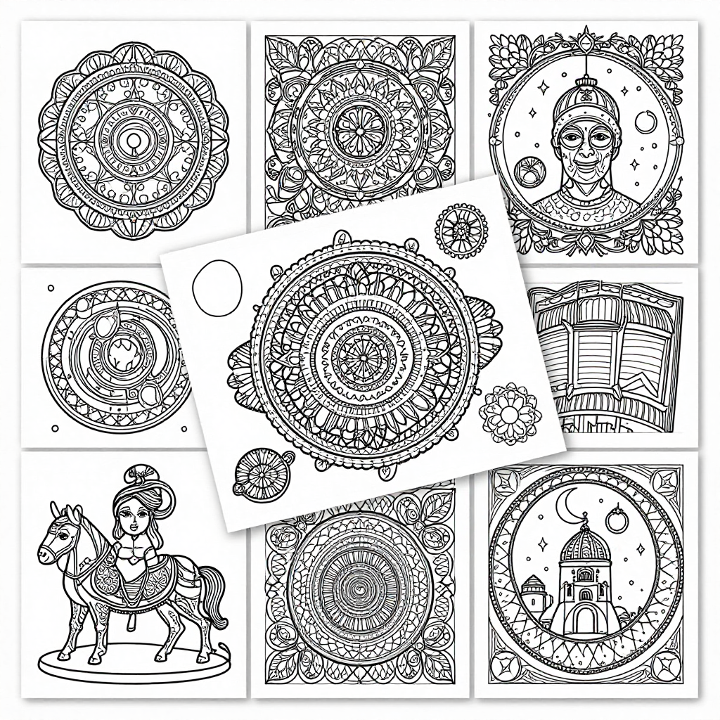 Holiday Themes coloring pages collection - 40 free printable pages