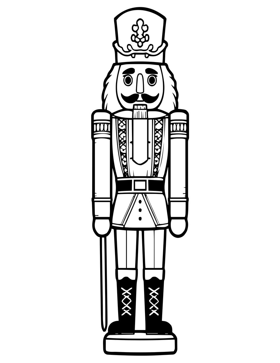 Nutcracker - free printable coloring page