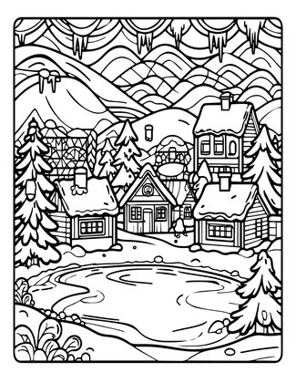 Winter Wonderland - Free printable coloring page