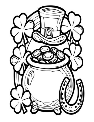 St. Patrick's Day - Free printable coloring page