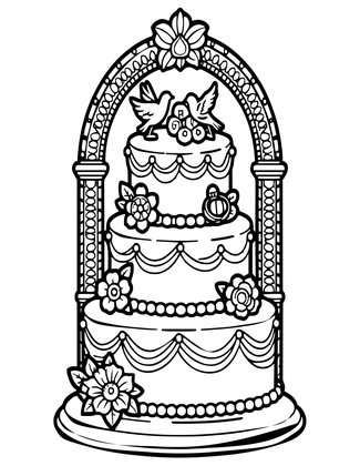 Wedding Celebration - Free printable coloring page