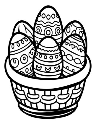 Easter Eggs - Free printable coloring page