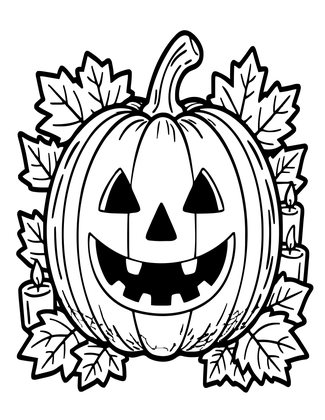Halloween Pumpkin - Free printable coloring page