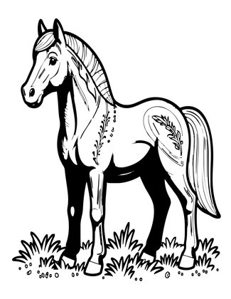 Palomino - Free printable coloring page