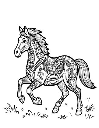 Dream Horses - Free printable coloring page