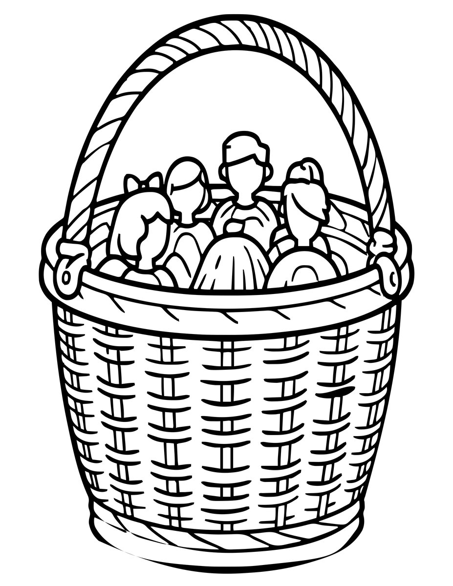 Balloon Basket - free printable coloring page