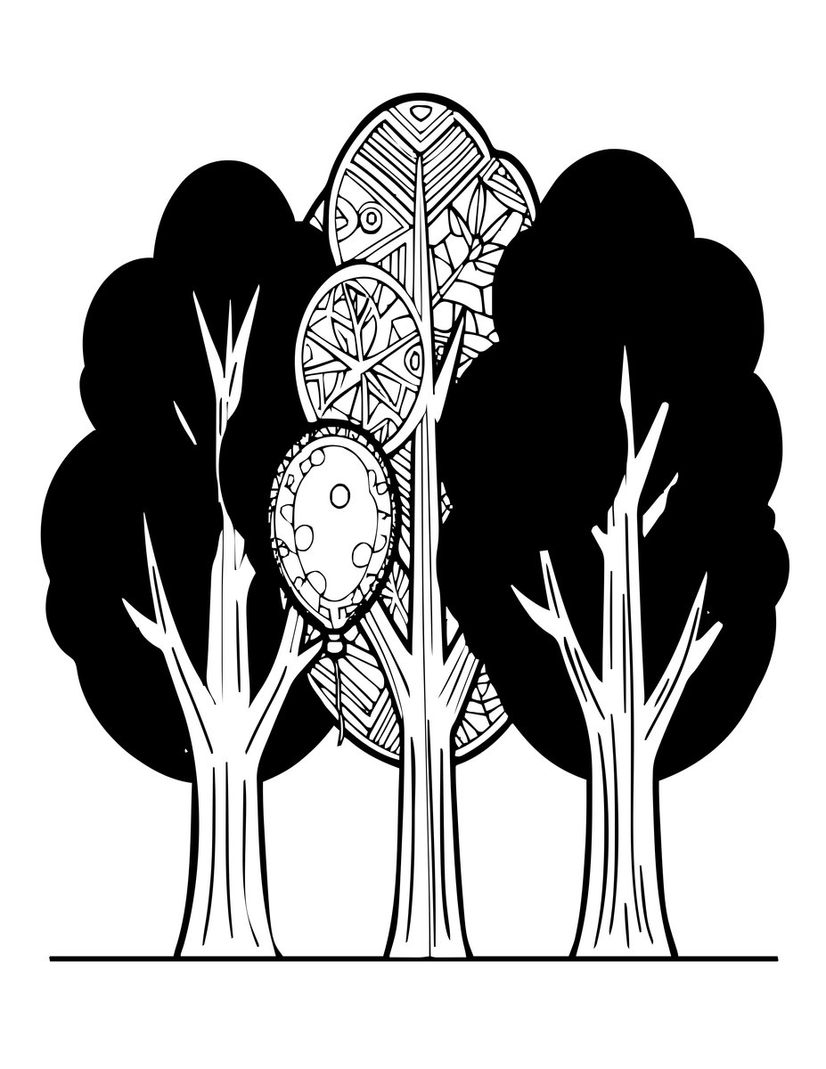 Autumn Colors - free printable coloring page