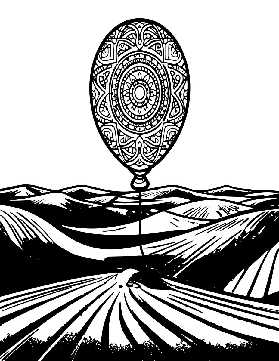 Desert Flight - free printable coloring page