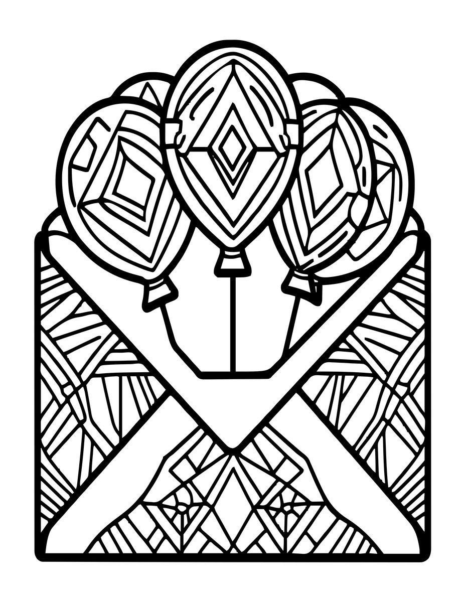 Geometric Pattern - free printable coloring page