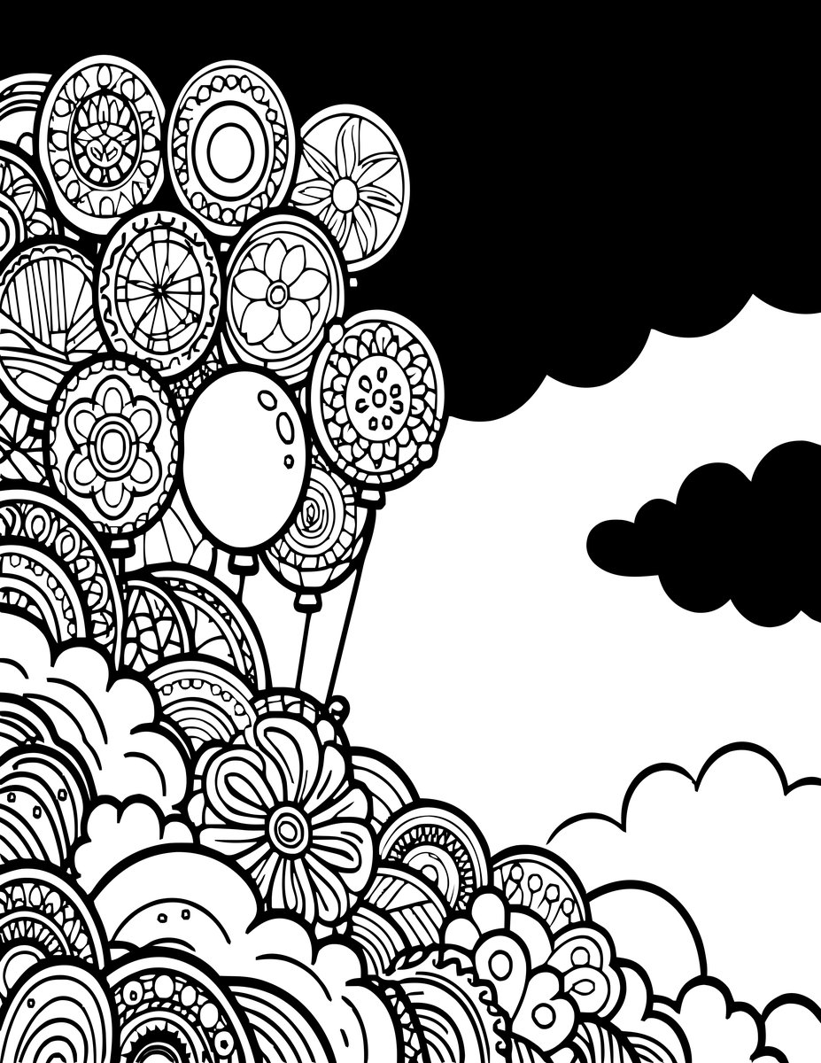 Storm Escape - free printable coloring page