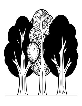 Autumn Colors - Free printable coloring page