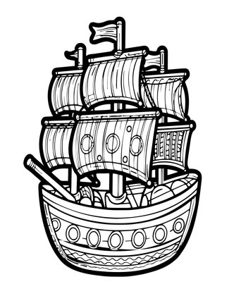 Fantasy Balloon - Free printable coloring page