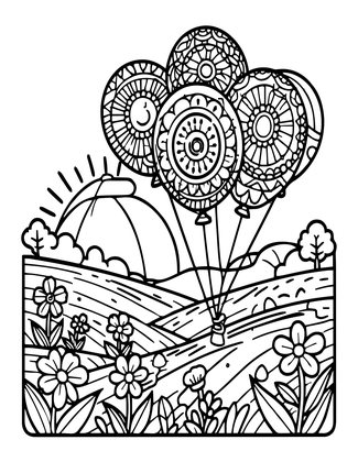 Meadow Launch - Free printable coloring page