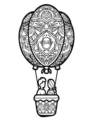 Wedding Balloon - Free printable coloring page