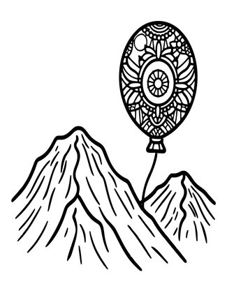 Mountain Flight - Free printable coloring page
