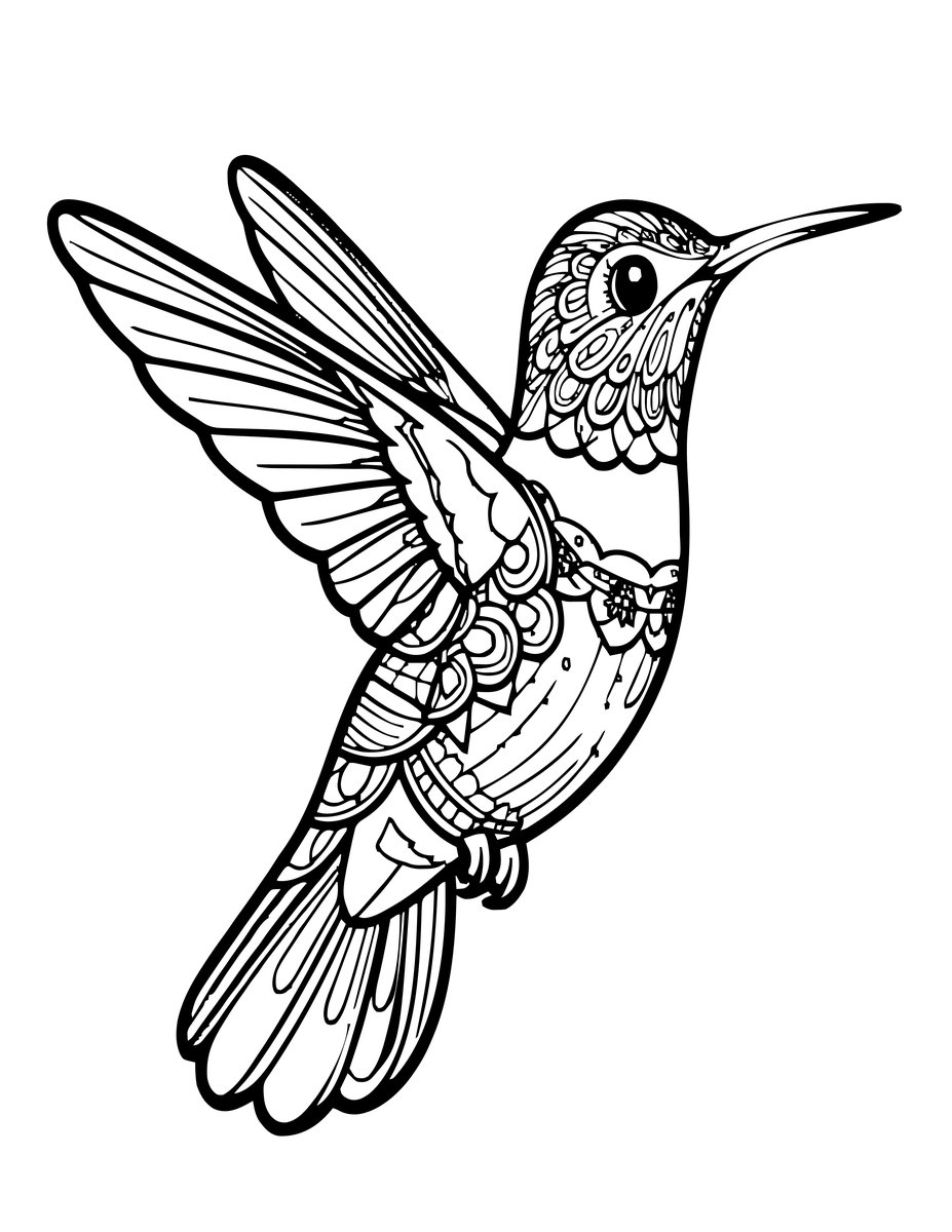 Marvelous Spatuletail - free printable coloring page