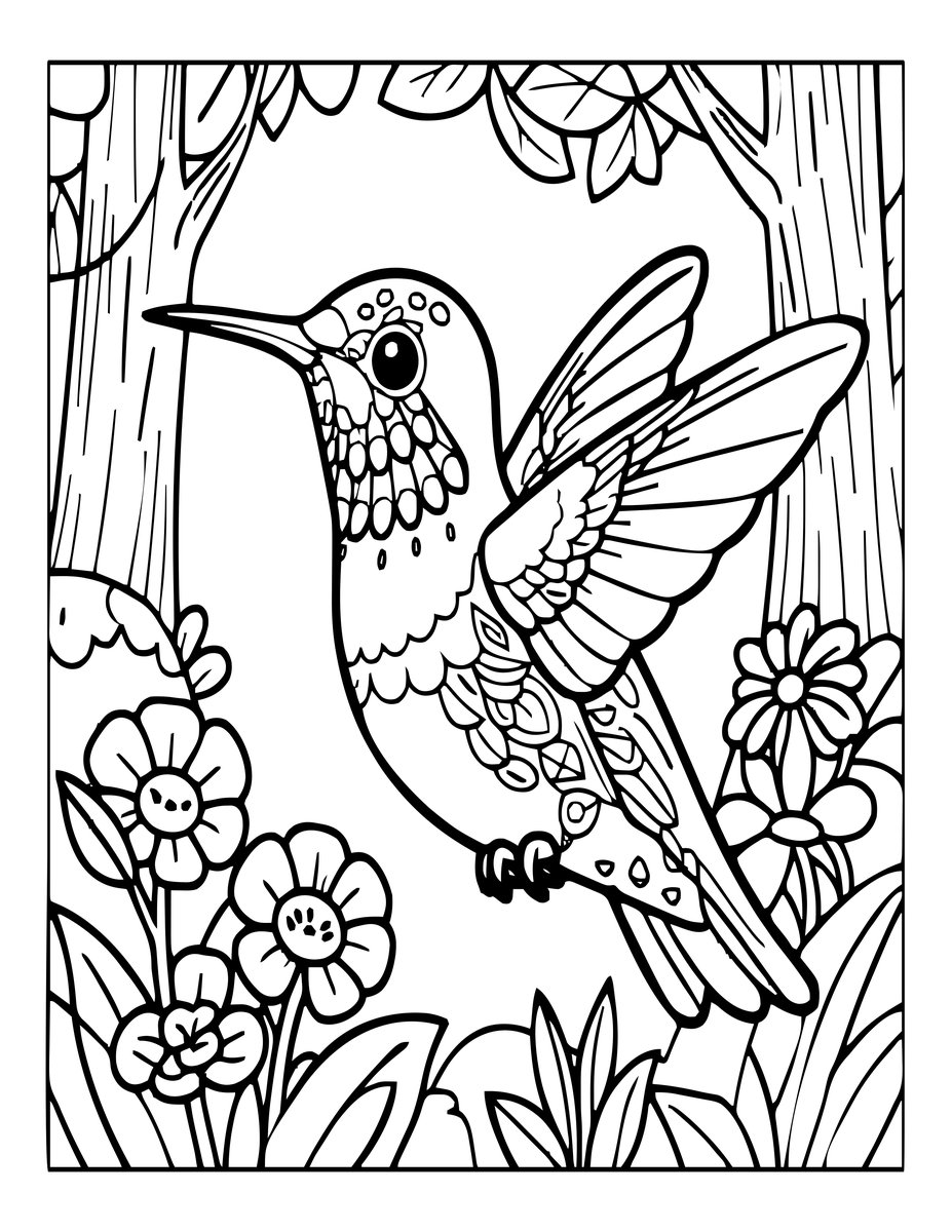 Boreal Habitat - free printable coloring page