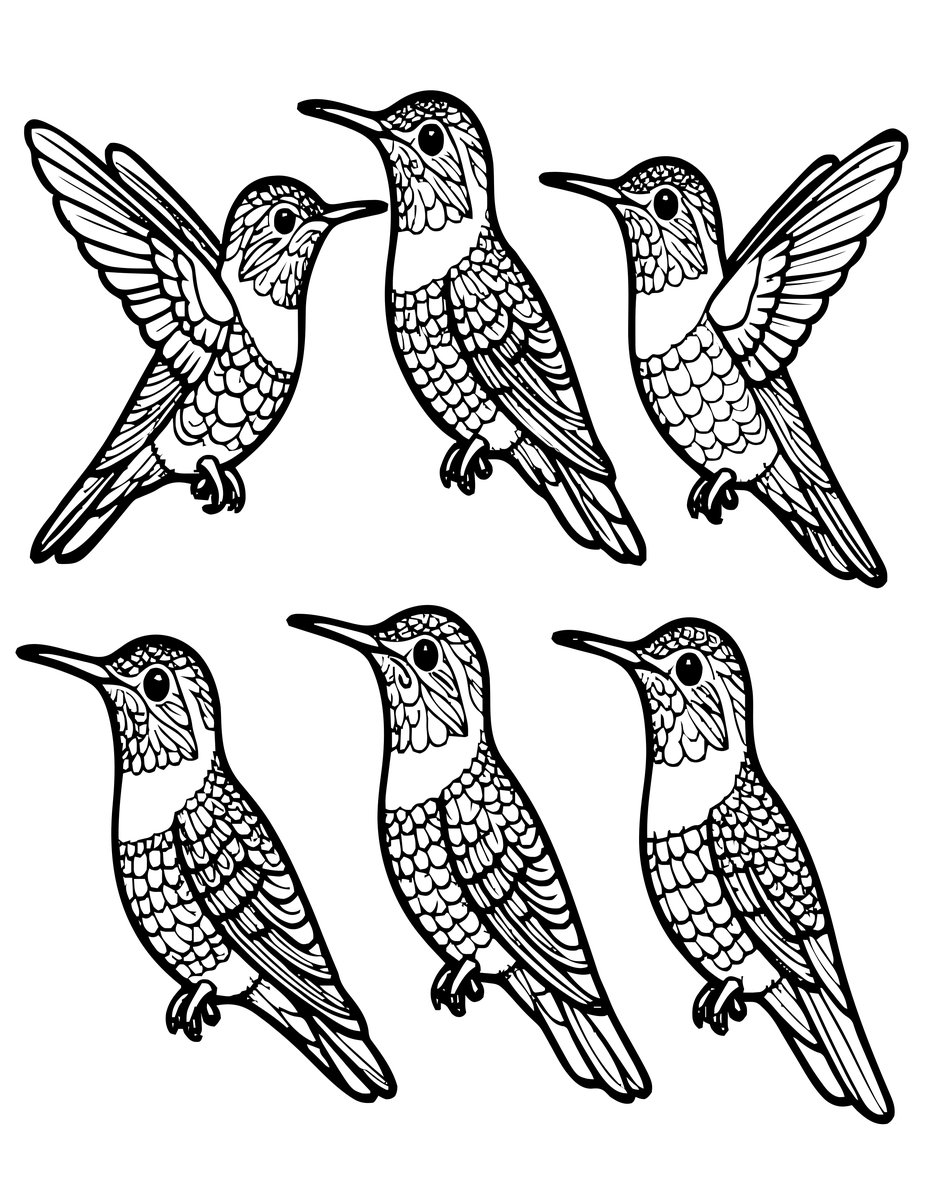 Painterly Study - free printable coloring page