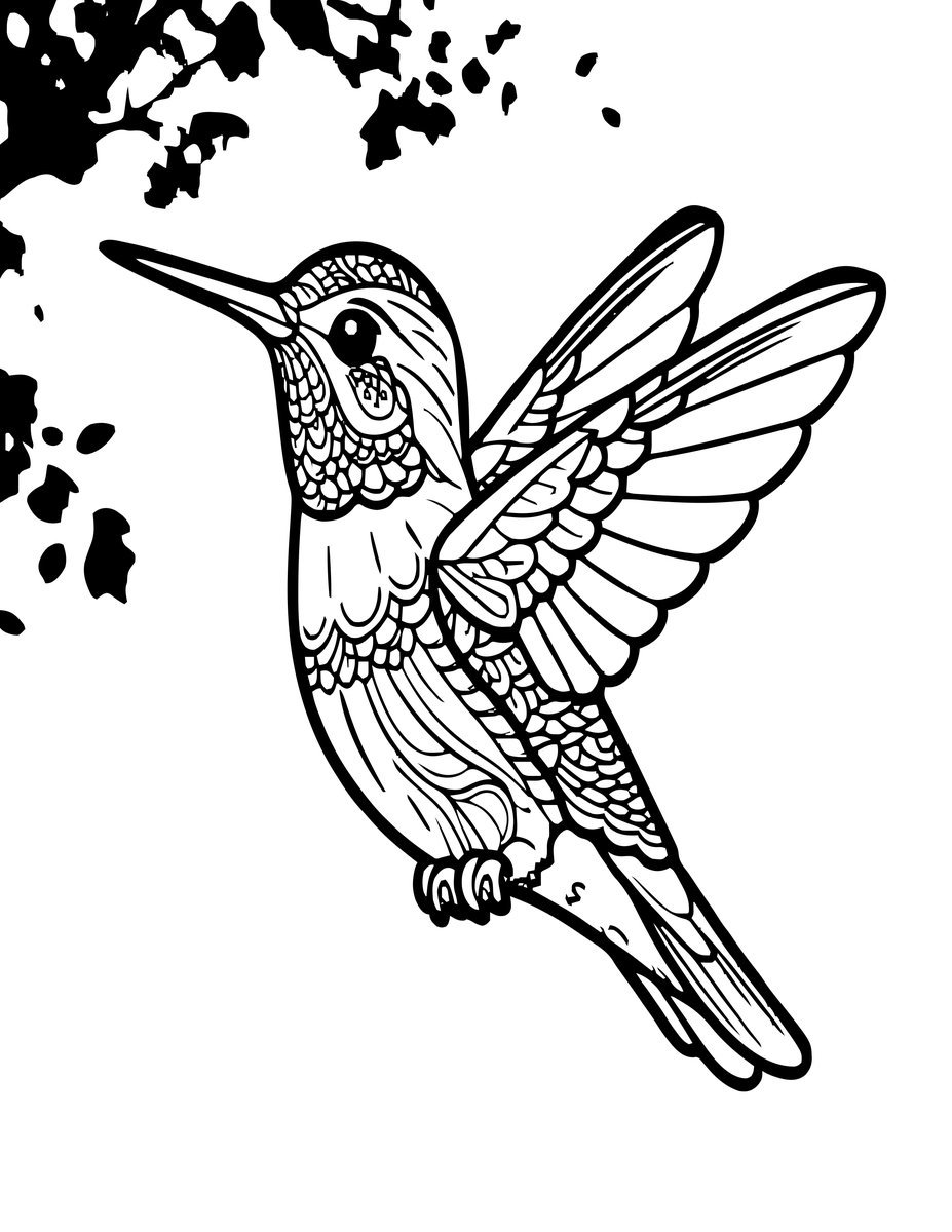 Autumn Flowers - free printable coloring page