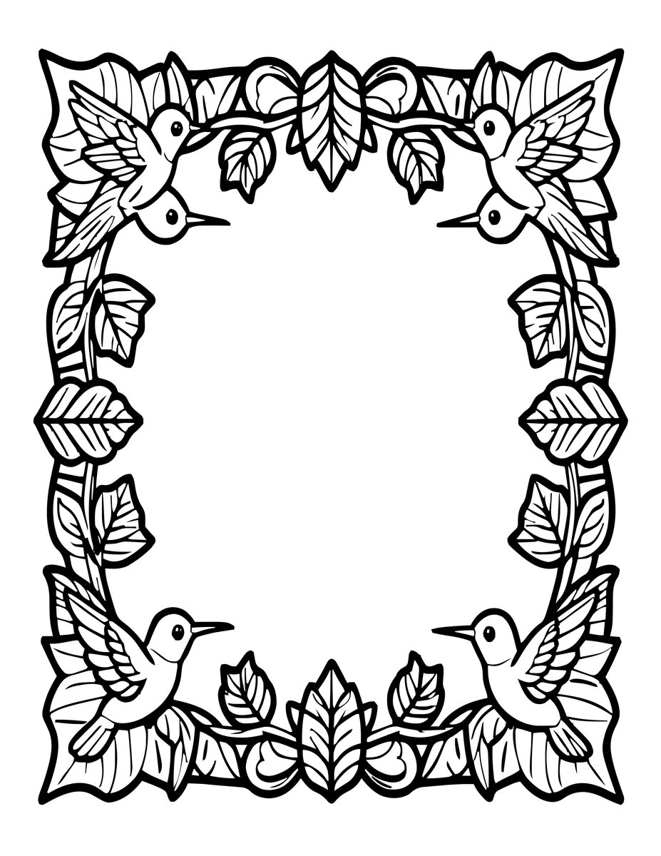 Ornate Frame - free printable coloring page