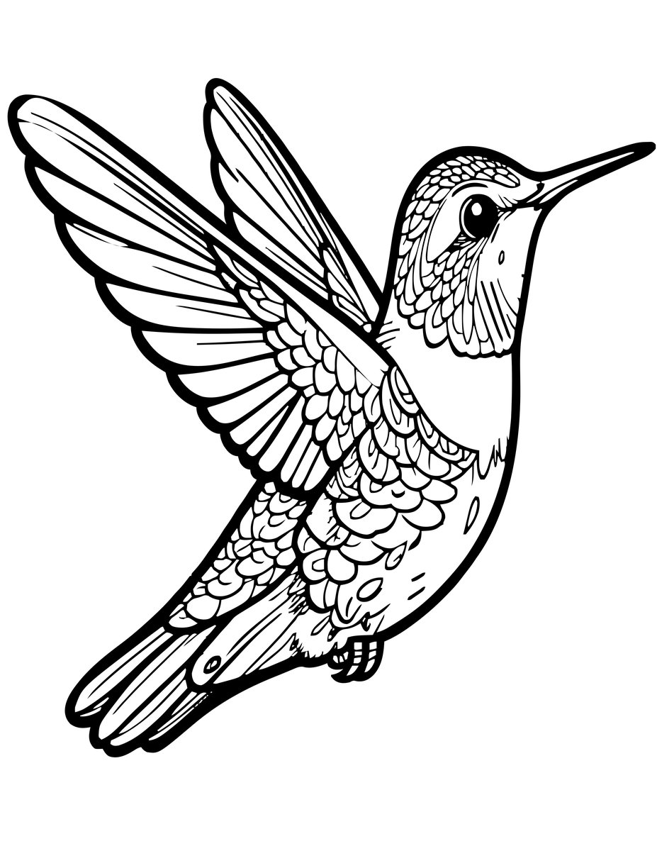 Wing Detail - free printable coloring page