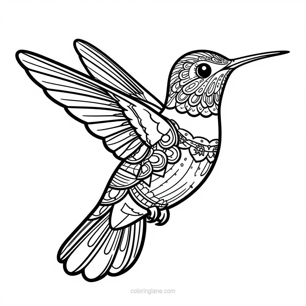 Trumpet Vine - free printable coloring page