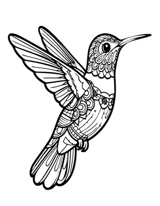 Marvelous Spatuletail - Free printable coloring page