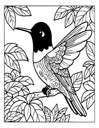 Purple-Crowned - Free printable coloring page