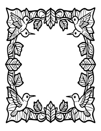 Ornate Frame - Free printable coloring page