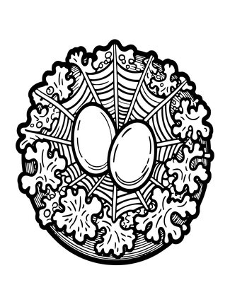 Nest with Eggs - Free printable coloring page