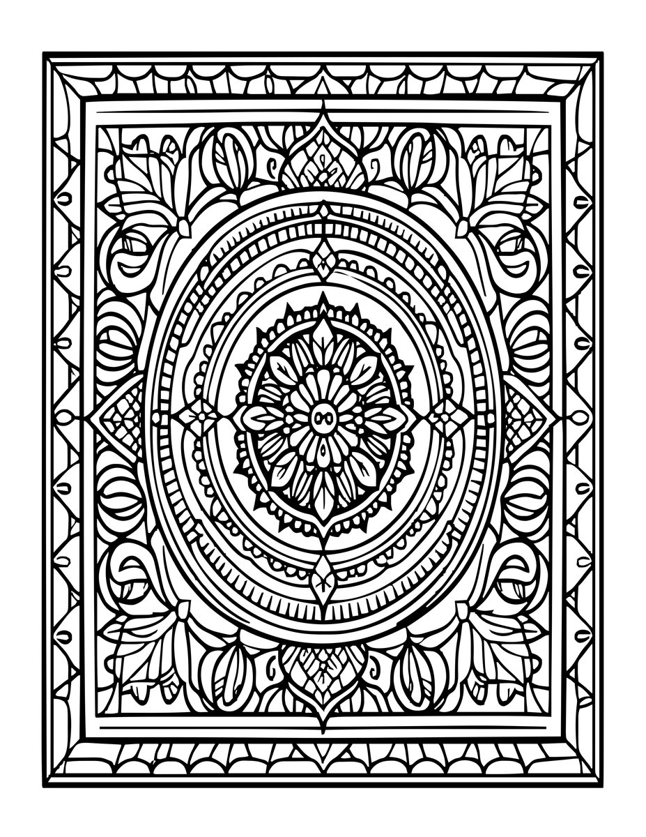 Rajasthani Style - free printable coloring page