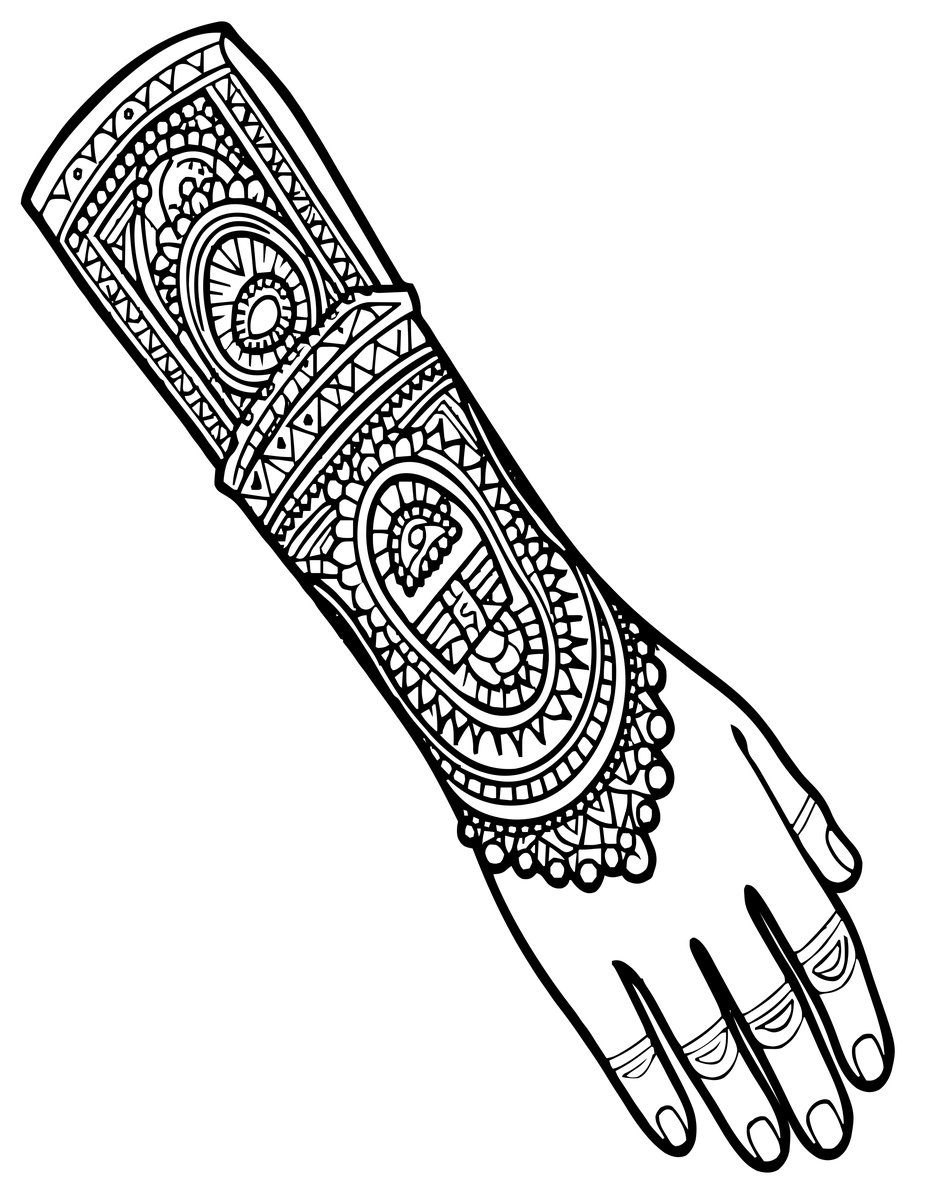 Forearm Band - free printable coloring page