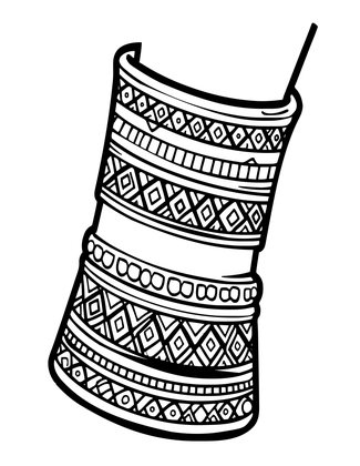 Bangle Pattern - Free printable coloring page