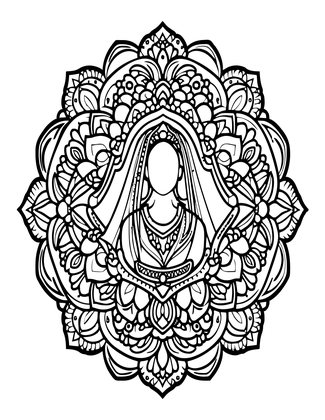 Bridal Hand - Free printable coloring page