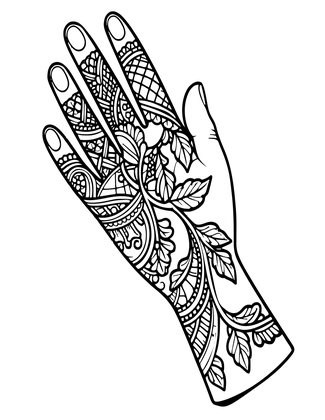 Vine and Leaf - Free printable coloring page